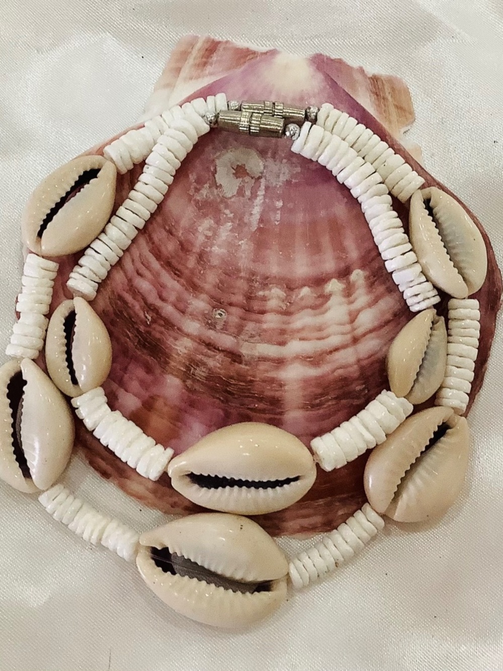 Hawaiian Pooka & Cowrie Shell Anklet and Bracelet set NWT